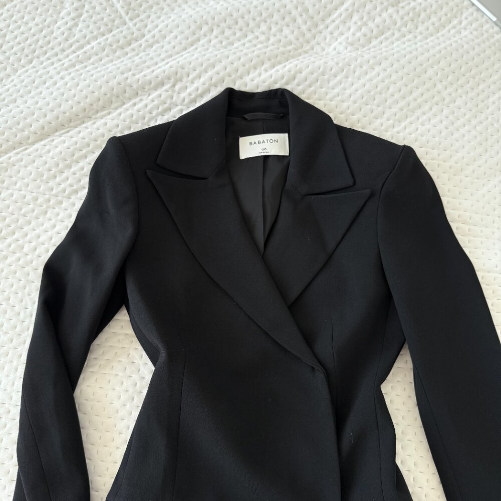 ARITZIA BABATON BLACK BLAZER MINI DRESS 00 - Picture 3 of 7
